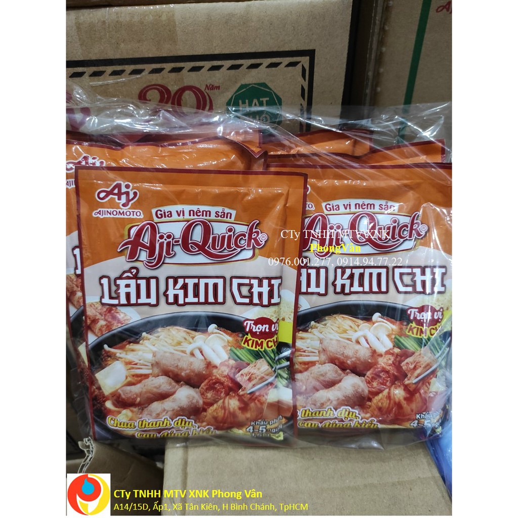 Combo 5 gói Gia vị nêm sẵn Aji-Quick Lẩu Kim Chi 46gr Phongvanfood