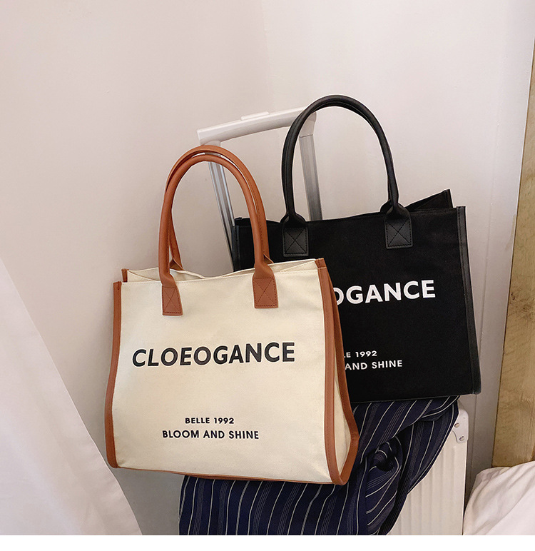 Túi xách tote IELGY sức chứa lớn in chữ cho nữ