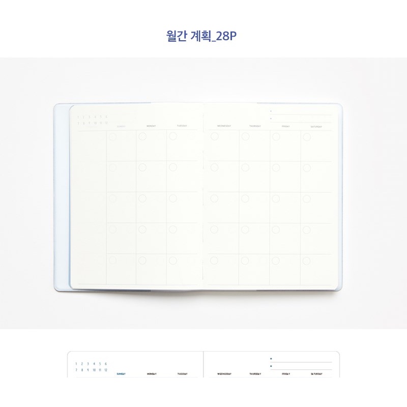 Sổ Nhật Ký Sổ Planner Lên Kế Hoạch ARTBOX Hàn Quốc Bìa Màu Xanh Navy