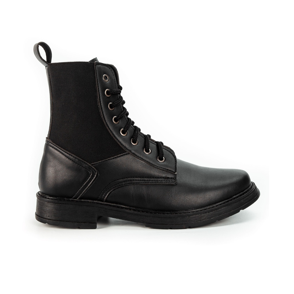 Giày Combat Boots cổ cao, đế tăng chiều cao 5cm thích hợp đi học đi làm đi chơi, cổ chun dễ xỏ vào