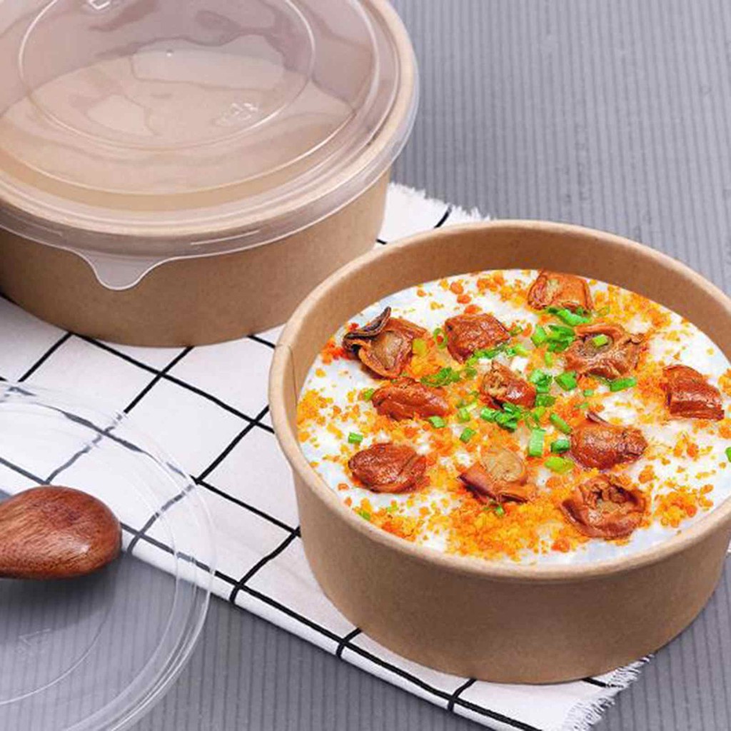 100 Tô giấy làm bông lan trứng muối (750ml -1000ml -1050 m)- Nắp trong