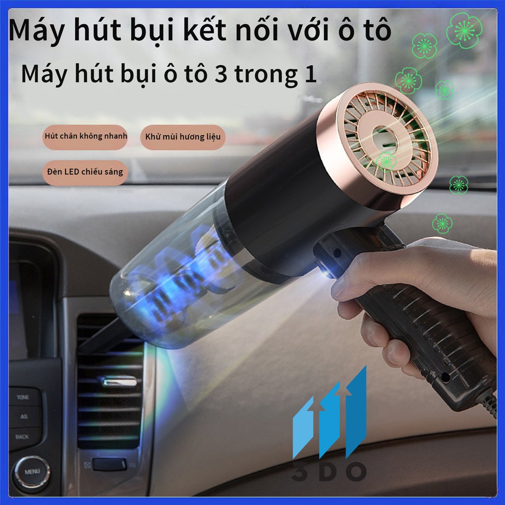 Máy hút bụi mini cầm tay ướt và khô nhỏ gọn KOSKO trong oto xe hơi ô tô cắm điện tẩu k không dây gia đình sạc pin USB | BigBuy360 - bigbuy360.vn