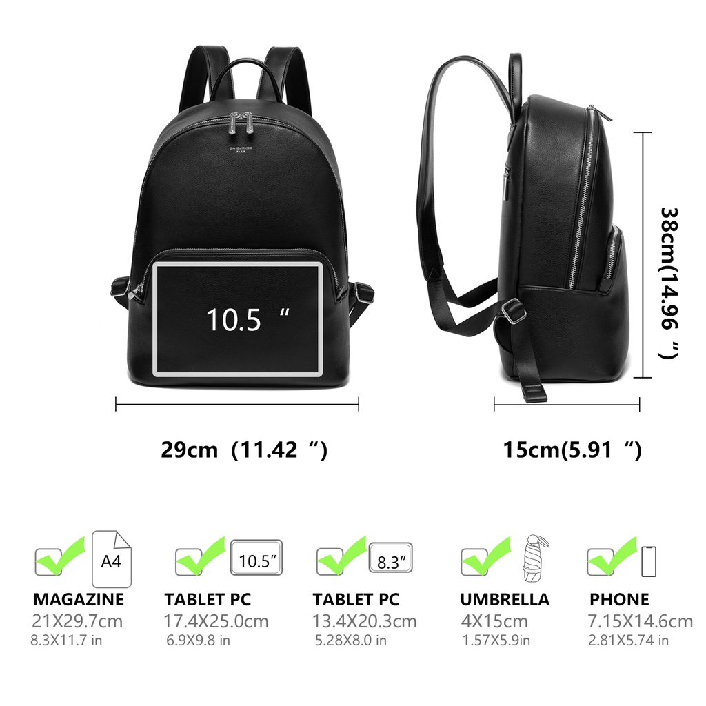 Balo Da PU DAVID JONES Đơn Giản Thời Trang Cao Cấp