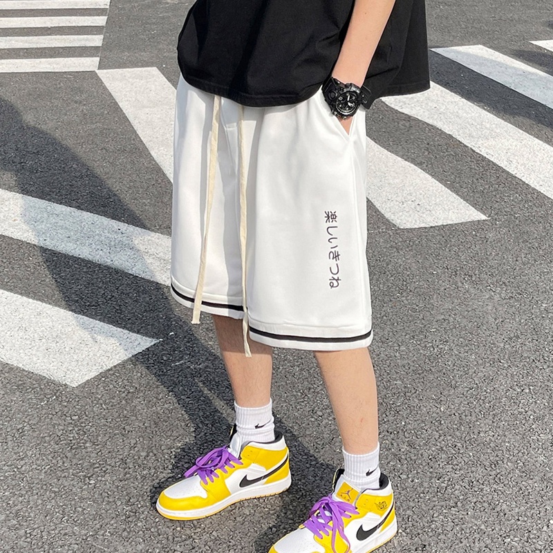 Quần Nam Ngắn Bigsize Thể Thao In Chữ Thời Trang Hàn Quốc Fashion Quần Jogger Nam Ngắn Rộng Thùng Thình Unisex