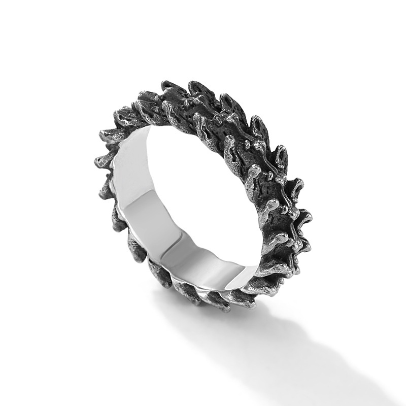 Nhẫn Hợp Kim Họa Tiết Vảy Rồng Phong Cách Gothic Cổ Điển Thời Trang Cho Nam Và Nữ