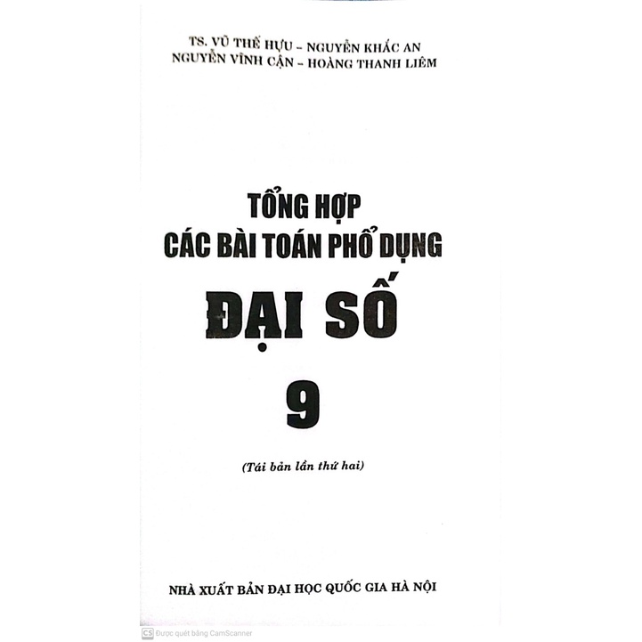 Sách - Tổng Hợp Các Bài Toán Phổ Dụng Đại Số 9