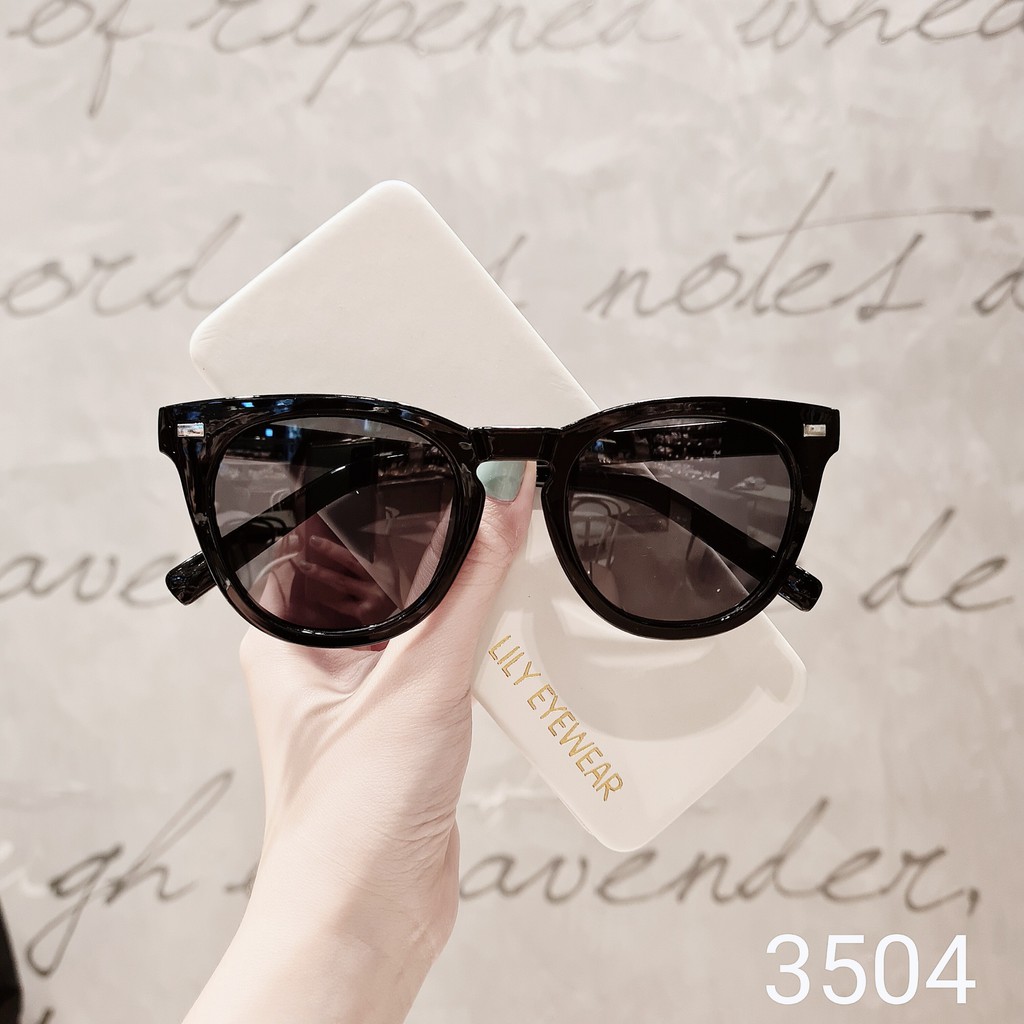 Kính mát nữ Lilyeyewear mắt tròn nhựa cao cấp siêu nhẹ thời trang 3504 | BigBuy360 - bigbuy360.vn