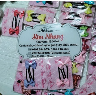 Sét 2 kẹp tóc nơ