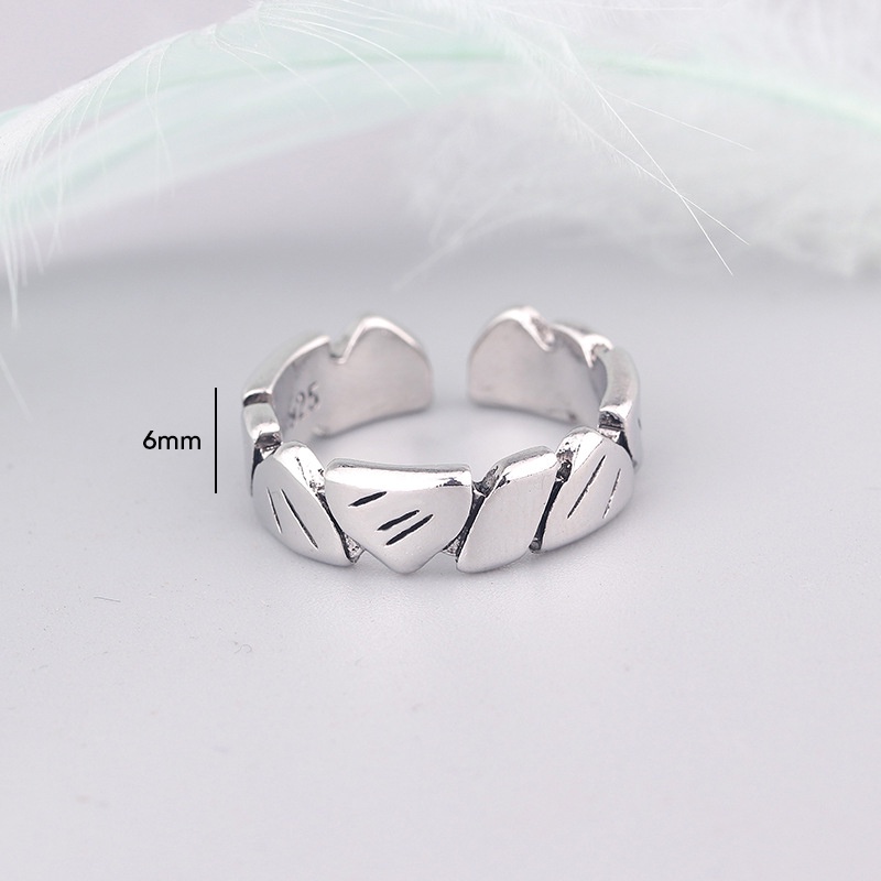 Nhẫn Nam Nữ Thép Không Gỉ Họa Tiết Mountain Dễ Điều Chỉnh R54