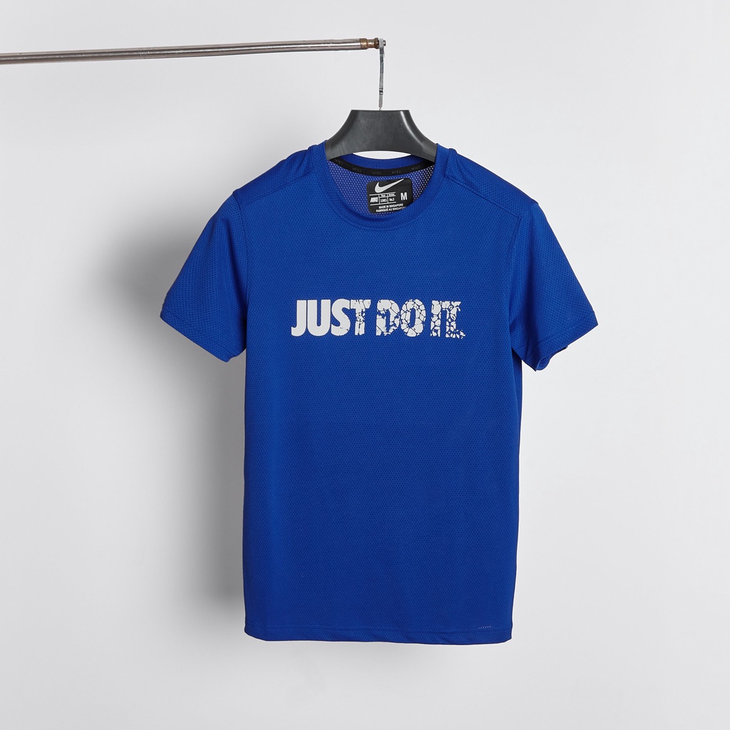 Áo thun nam cổ tròn JUST DO IT 6 màu phong cách thể thao vải nhẹ thoáng khí - Thời Trang Đường Phố