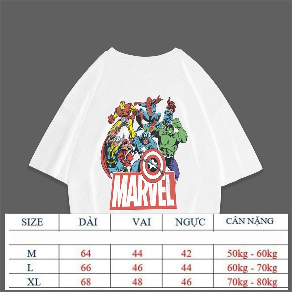 Áo thun in Team Retro Comic Vintage MAVEL ZEE FORM UNISEX RỘNG CỔ TRÒN TAY LỠ 40 -70kg MAV202111110