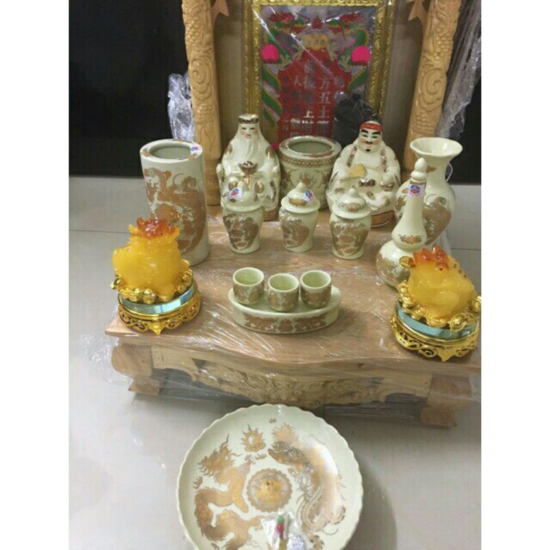 Compo ban thần tài 41 mái chùa sứ vàng