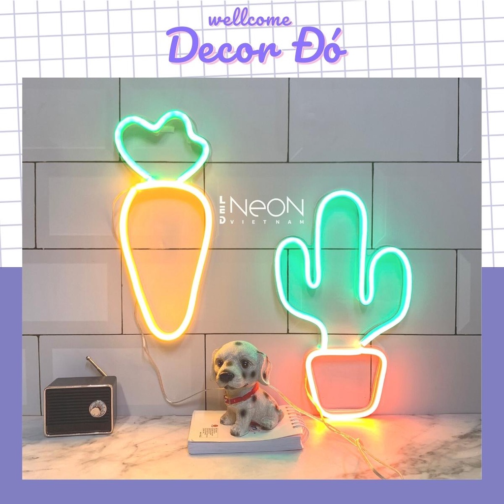 Đèn NeonSign | CỦ CAROT | Kích Thước 26x12cm | Quà Tặng Trang Trí Cực Chất , Siêu Sáng & Tiết Kiệm Điện Với Led 12v