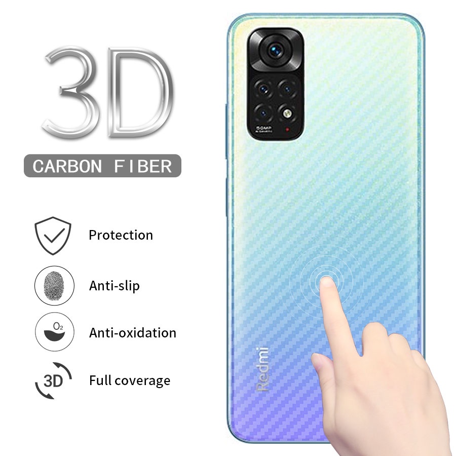 Set 5 Miếng Dán Sợi Carbon Mềm Mại Cho Điện Thoại Xiaomi Mi 11 Pro Lite 11T 10T 9T Poco M3 M4 X3 Pro Nfc F1 F2 F3 X3 GT Redmi Note 11 11S 10 10s 9 8 7 11 Pro Plus 5G 9s 9A 9C 8A 7A 6A