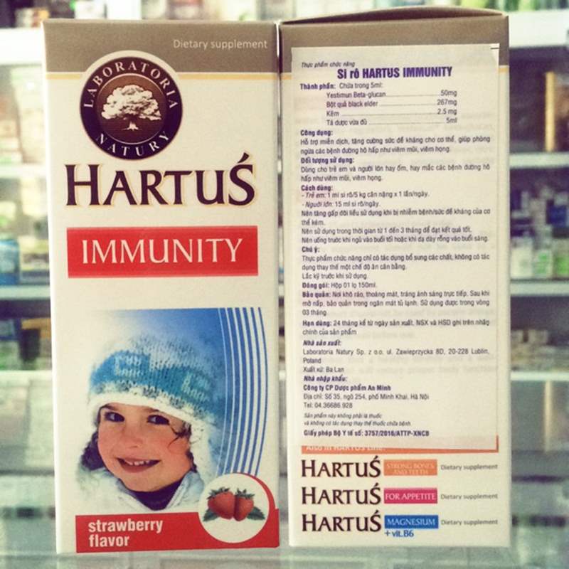Siro Hartus Immunity 150ml - Tăng sức đề kháng cho bé, hỗ trợ miễn dịch khỏe mạnh