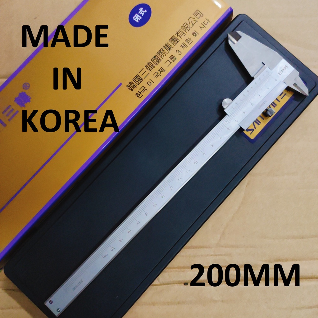 Thước kẹp cơ 200mm SANHAN cao cấp, MADE IN KOREA/ Thước cặp cơ khí chất lượng cao