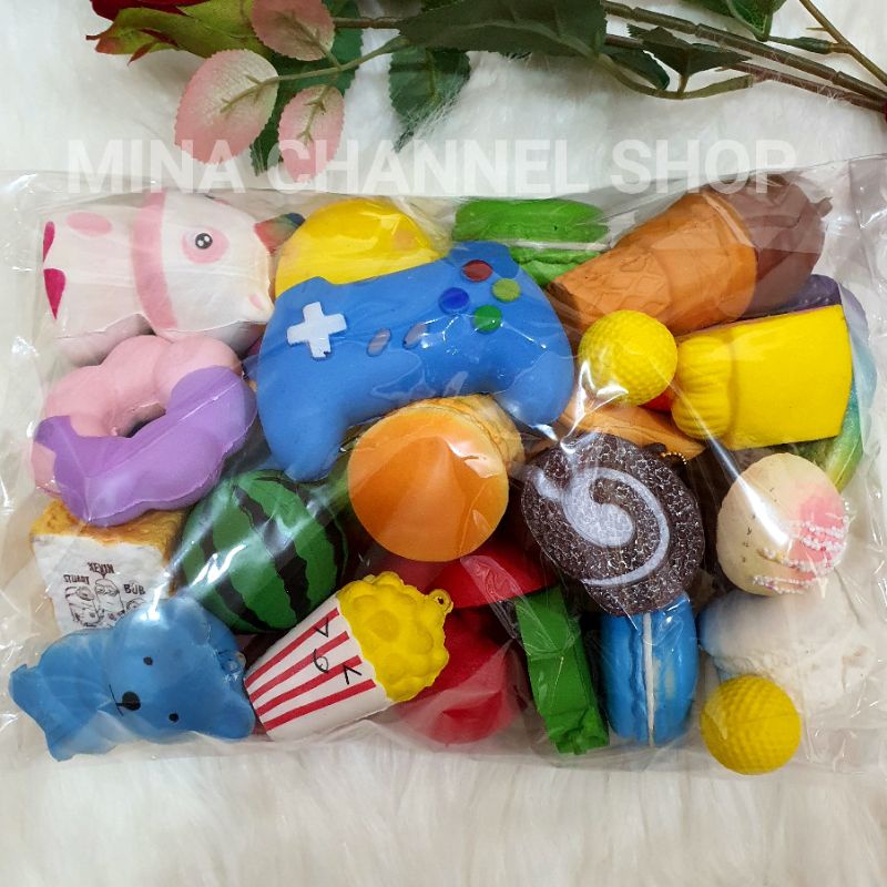 Squishy mini chính hãng Nhật Bản hàng cao cấp siêu dễ thương, mềm thơm chậm tăng kèm bao bì trong cho từng Squishy