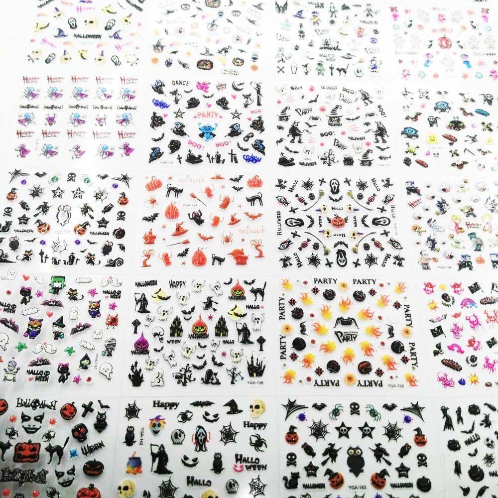 OCEANMAP Sticker Dán Móng Hoạ Tiết Halloween