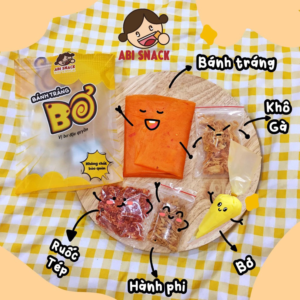 [OFFICIAL STORE] Bánh Tráng Bơ Abi - Abi Snack (đã kèm tuýp bơ)