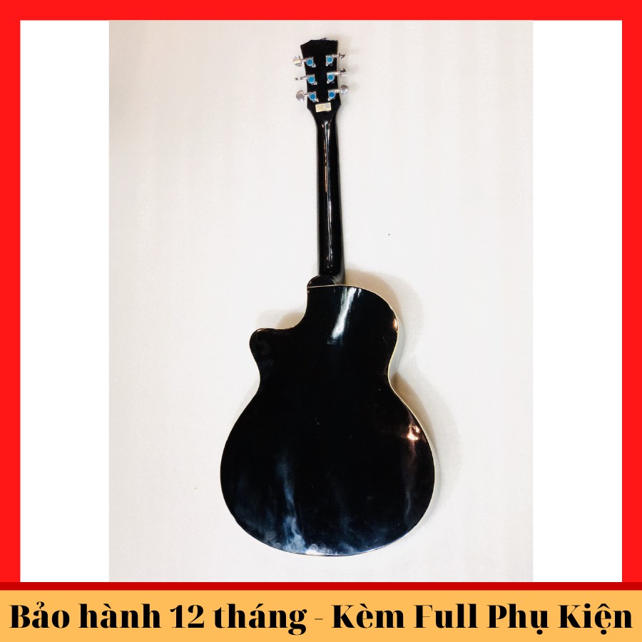 Đàn guitar acoustic ESAC18 gỗ thịt, màu đen, có ty