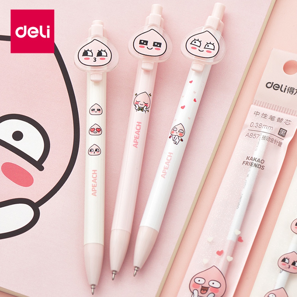 BÚT MỰC GEL KAKAO FRIENDS DELI - NGÒI 0.38MM - A487