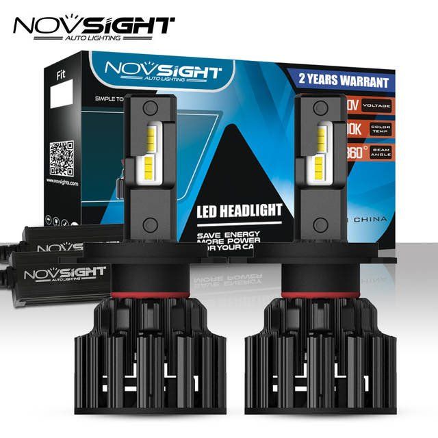 Novsight đèn led siêu sáng 20.000lm,6000k, 9005,9006,HB3, chính hãng. BH 1 năm 1 đổi 1.