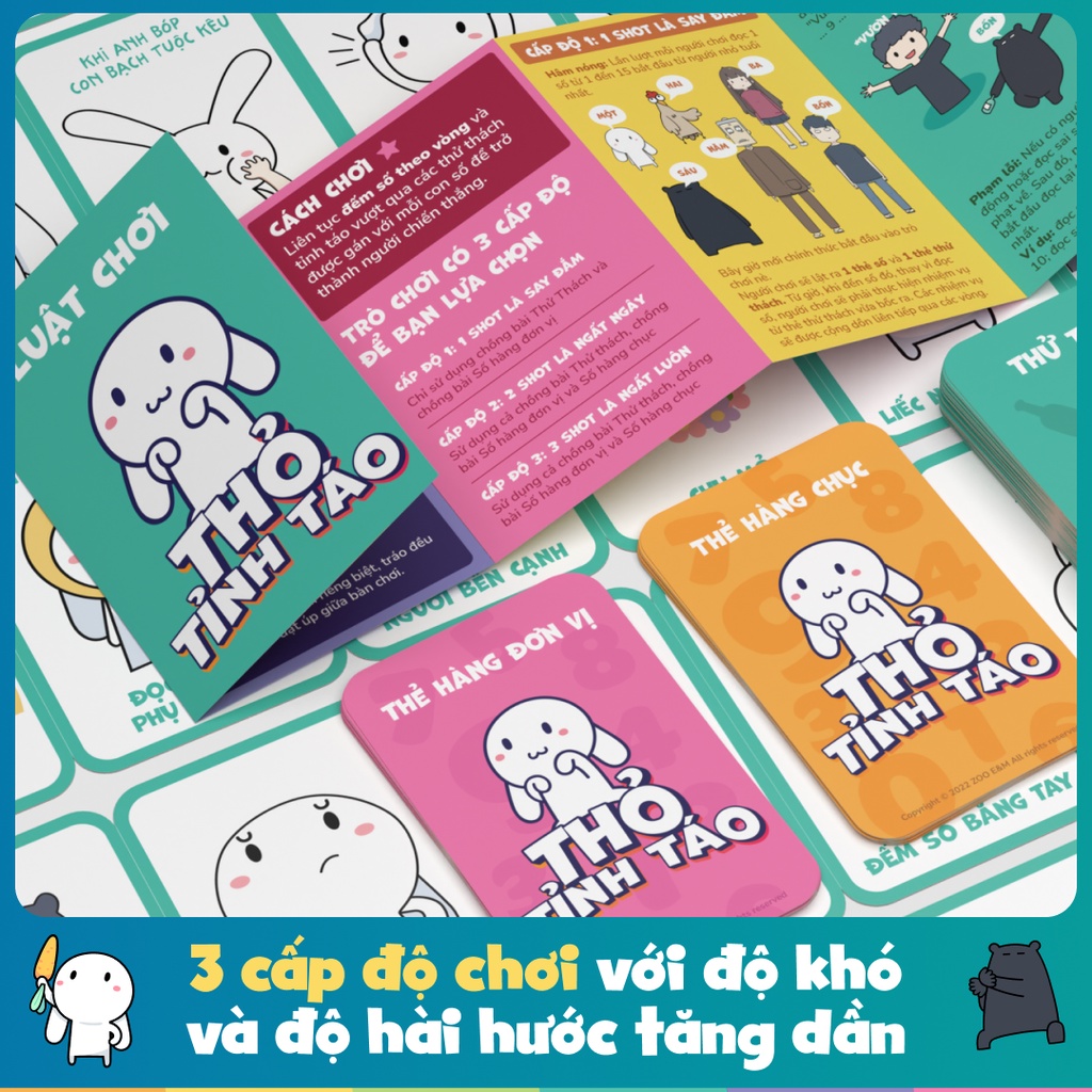 Trò chơi mới đón hè THỎ TỈNH TÁO - Party game mới toanh siêu vui nhộn - Thư Viện Đồ Chơi