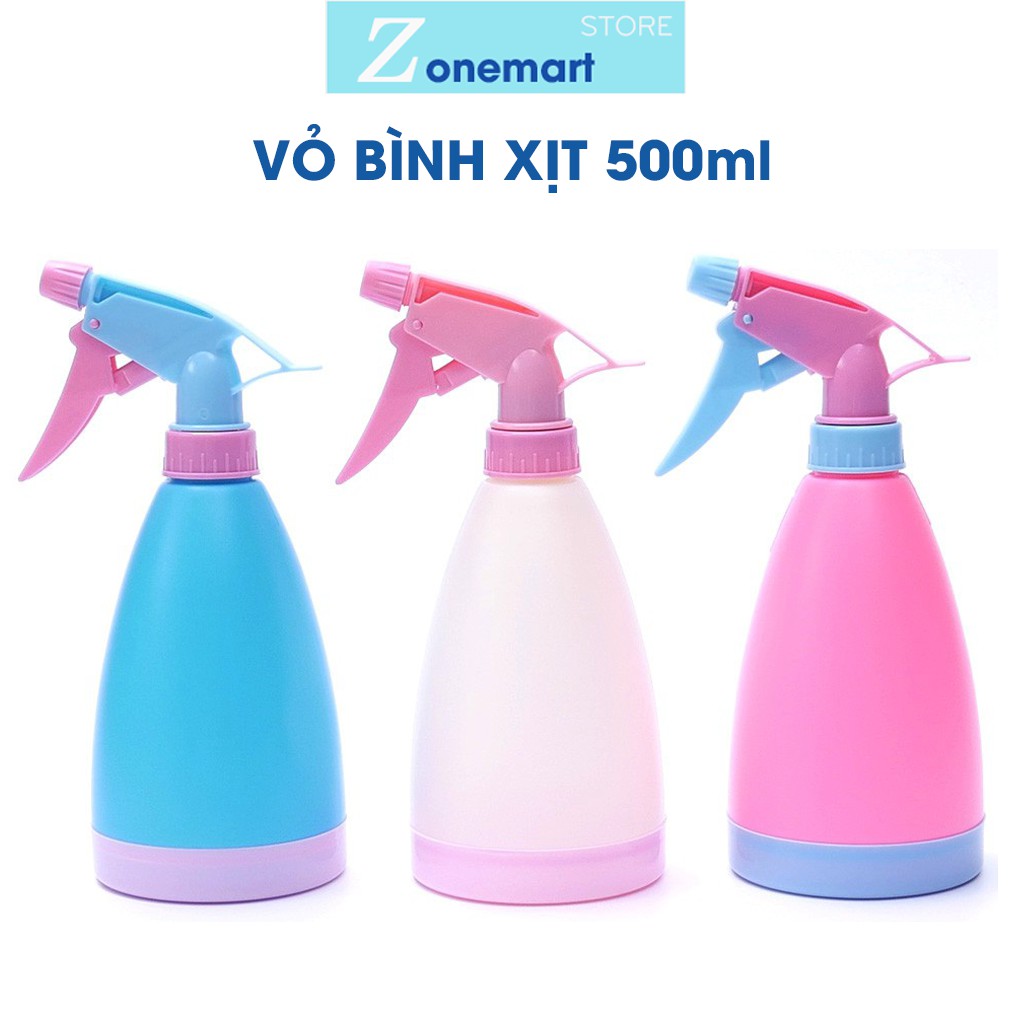 Bình xịt nước 500ml phun sương tưới cây B076 chai nhựa cầm tay dán kính