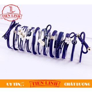 Set 12 thun cột tóc Hàn Quốc dễ thương -