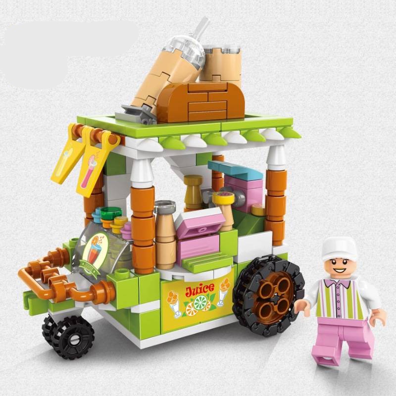 Khối xây dựng hạt Kiến trúc đô thị Đồ chơi ghép hình Chế độ xem phố đồ chơi trẻ em Đồ chơi mô hình