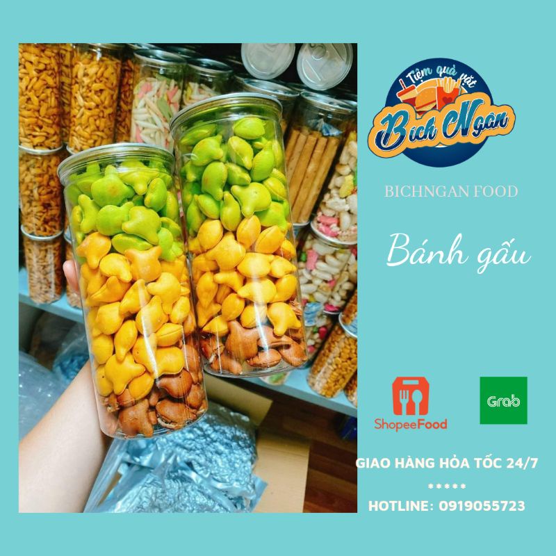 Bánh Gấu Mix Vị 400g Thơm Ngon Bổ Dưỡng Hàng Đặc Biệt - Đồ Ăn Vặt