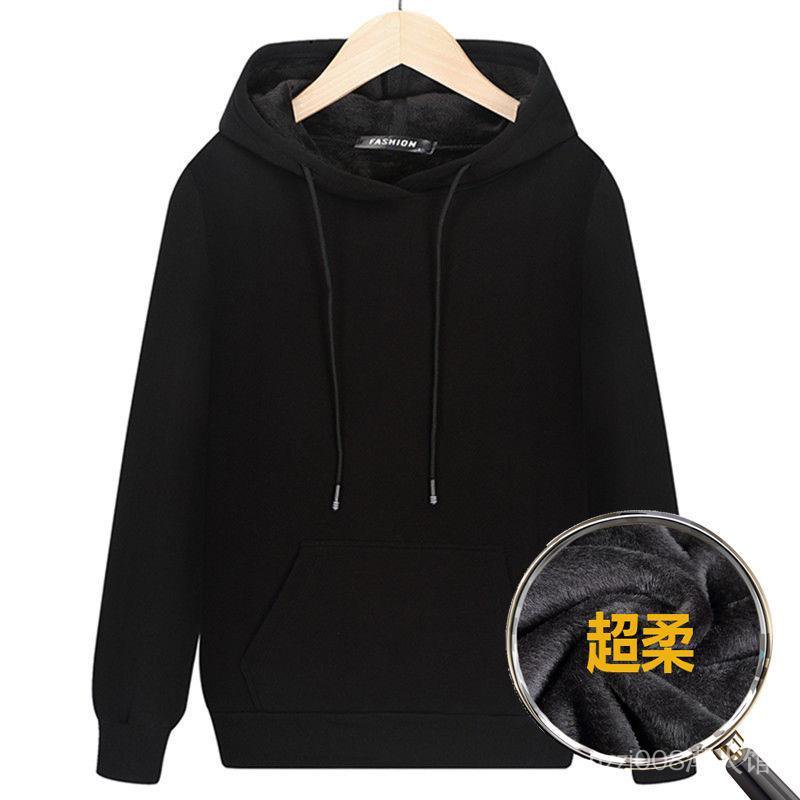 Áo hoodie Cotton phối nhung dày ấm áp cá tính cho nam mùa thu đông
