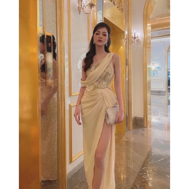 Đầm body dự tiệc kết cườm hoạ tiết hoa sang trọng TRIPBLE T DRESS - size M/L -MS188Y