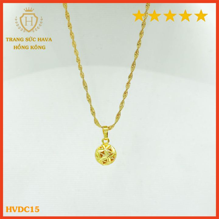 Dây Chuyền Nữ Titan, Vòng Cổ Xi Mạ Vàng Non 24k - Trang Sức Hava Hong Kong - HVDC218