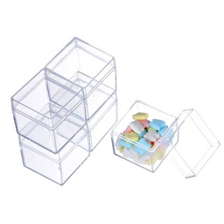 Hộp Acrylic trong suốt 5 mặt hình vuông dùng trưng bày đồ trang sức