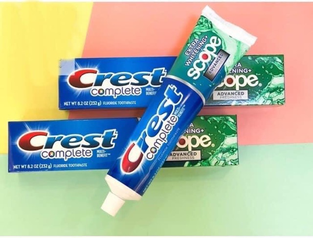 kem đánh răng Crest Complete Extra Whitening + Scope Advanced Toothpaste 8.2oz (232g), 5-pack