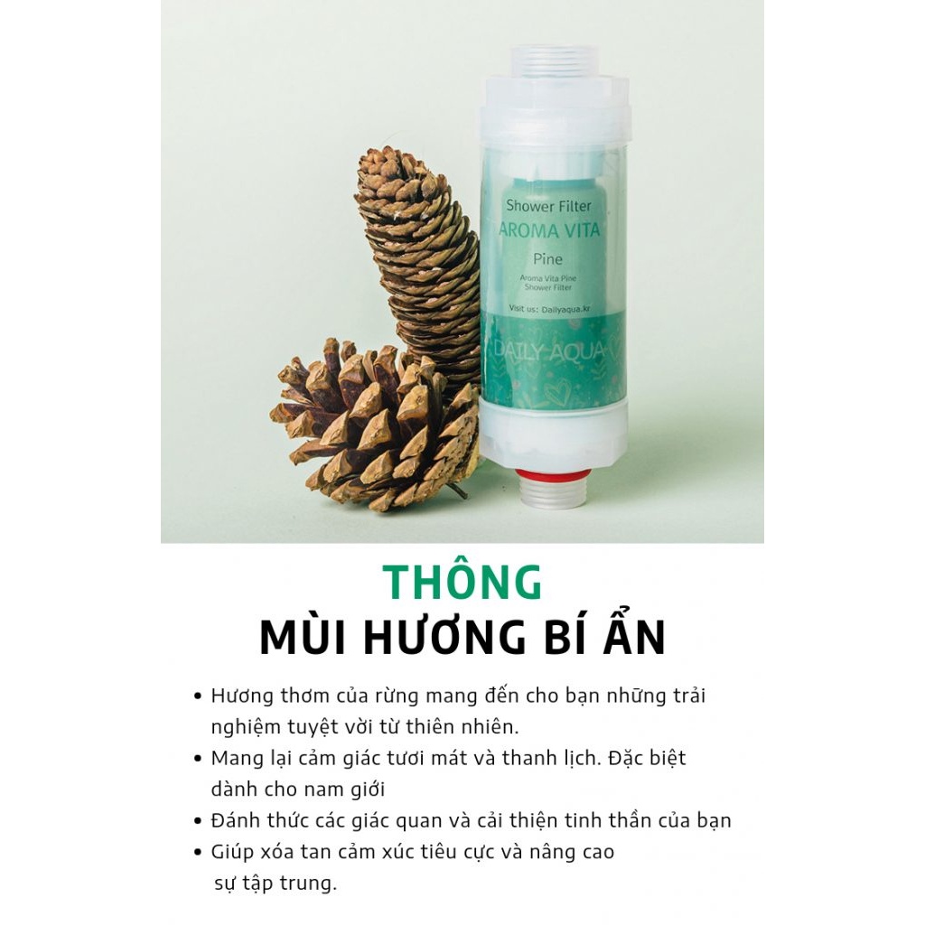 Lõi Lọc Vòi Sen Vitamin Daily Aqua, Cung Cấp Sữa Và Vitamin Cho Cơ Thể - Hương Thông