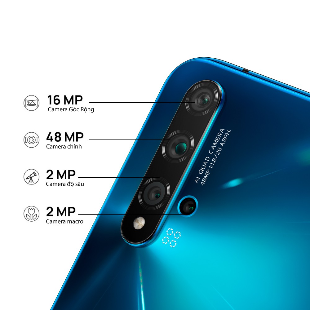 Điện thoại Huawei Nova 5T (8GB/128GB) | Chip Kirin 980 7nm 8 nhân mạnh mẽ