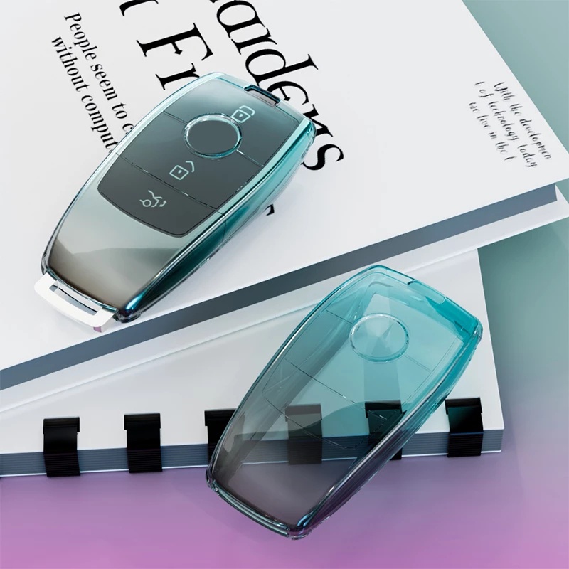 Ultra Ốp Chìa Khóa Xe Hơi Bằng TPU Mềm Trong Suốt Siêu Nhẹ Bảo Vệ Toàn Diện 360 Độ Cho Xe Hơi Benz Series Thời Trang