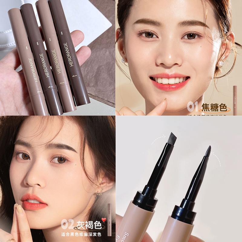 Bút Kẻ Lông Mày HERORANGE 4 Màu Tự Nhiên Lâu Trôi Chống Thấm Nước Và Mồ Hôi Dành Cho Nữ