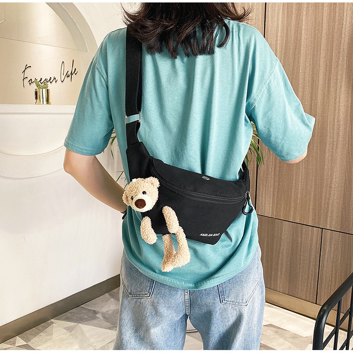 Túi vải hoạt hình gấu siêu dễ thương