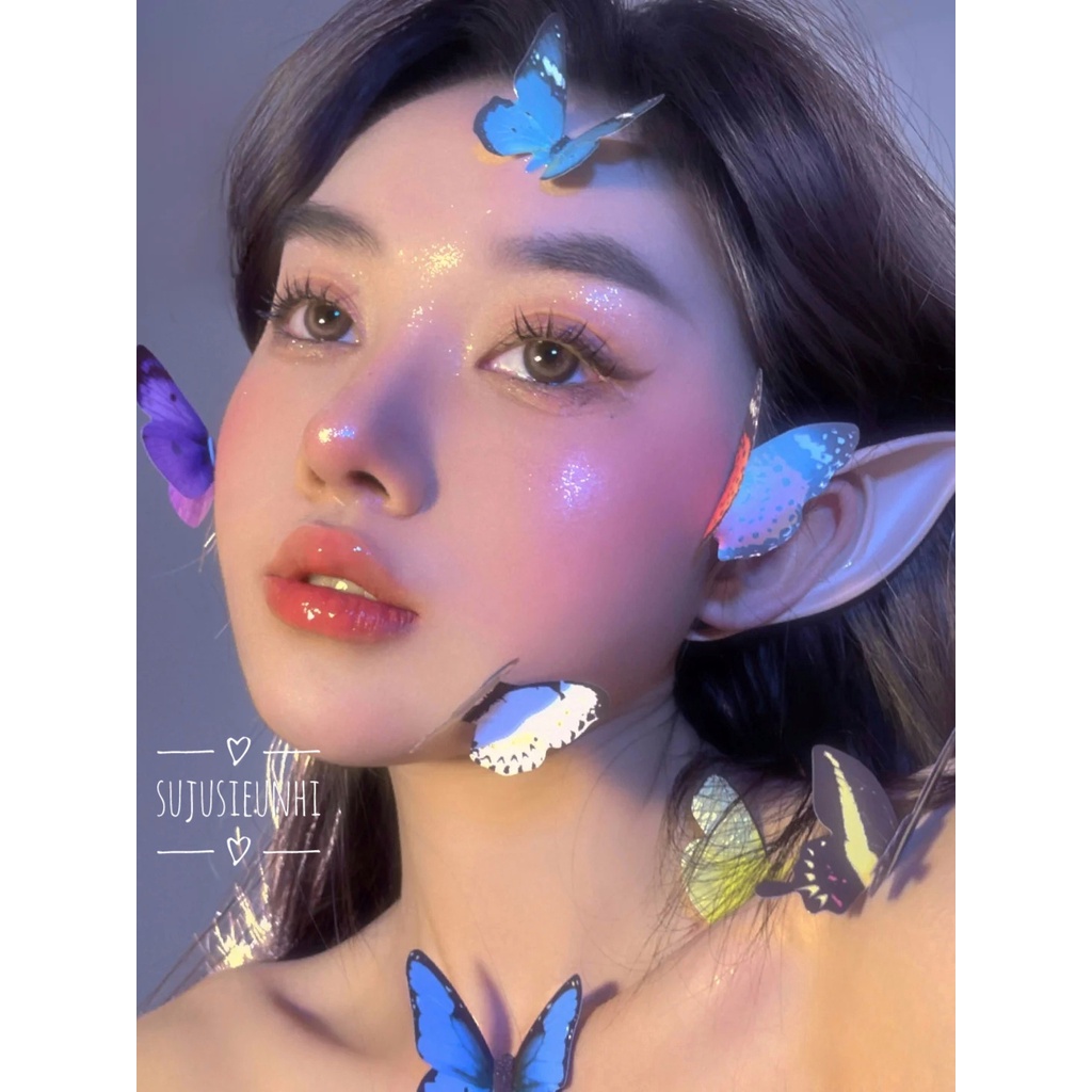 Set bướm nhựa makeup, trang trí mặt chụp ảnh nghệ thuật