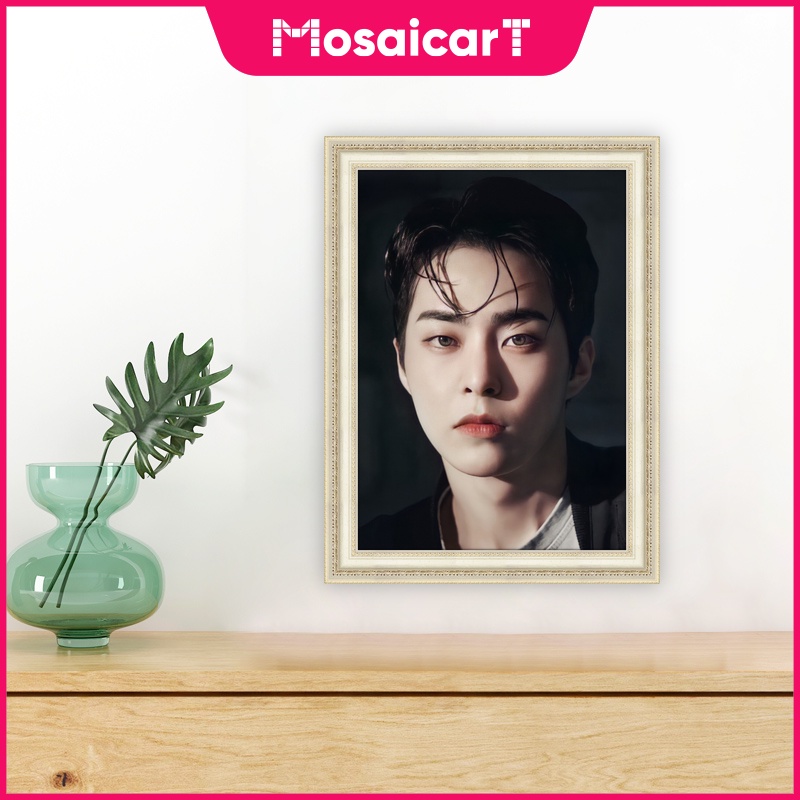 Bộ Tranh Đính Đá 5D Tự Làm Hình Nhóm Nhạc EXO Kích Thước 30x40cm / 40x50cm