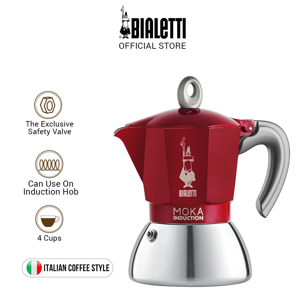 Ấm cà phê Bialetti Moka Induction (đáy từ) - tặng gói cà phê rang mới từ caphe-ine.com