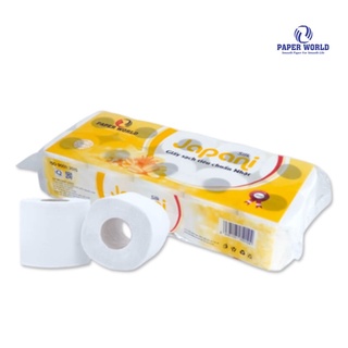 Giấy vệ sinh 3 lớp cao cấp có lõi JAPANI SILK | Thế Giới Giấy | 100% bột giấy nguyên sinh | 10 cuộn | JPS10