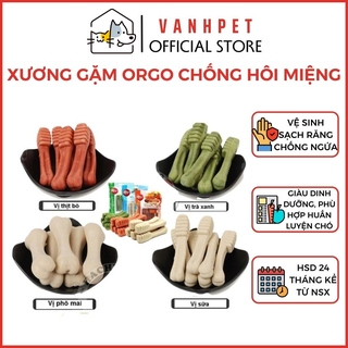Xương gặm sạch răng Orgo thơm miệng cho chó - an toàn vệ sinh loại bỏ vi khuẩn có hại - vanhpet