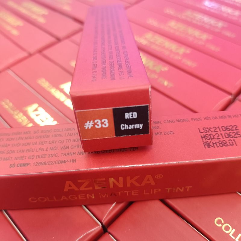 Son kem lì AZENKA Collagen Matte Lip Tin