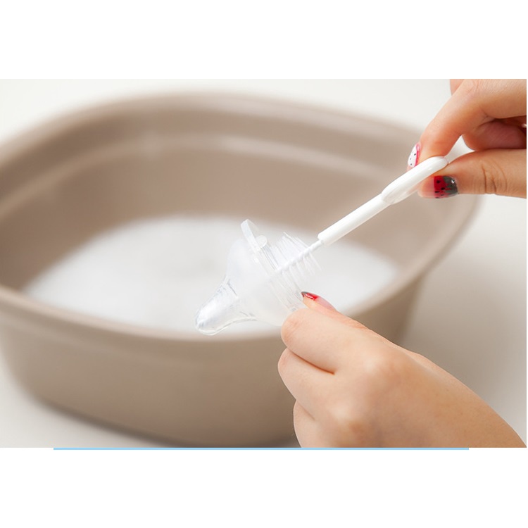 Bộ dụng cụ cọ rửa bình sữa, vệ sinh bình tập hút, núm bình cho bé yêu