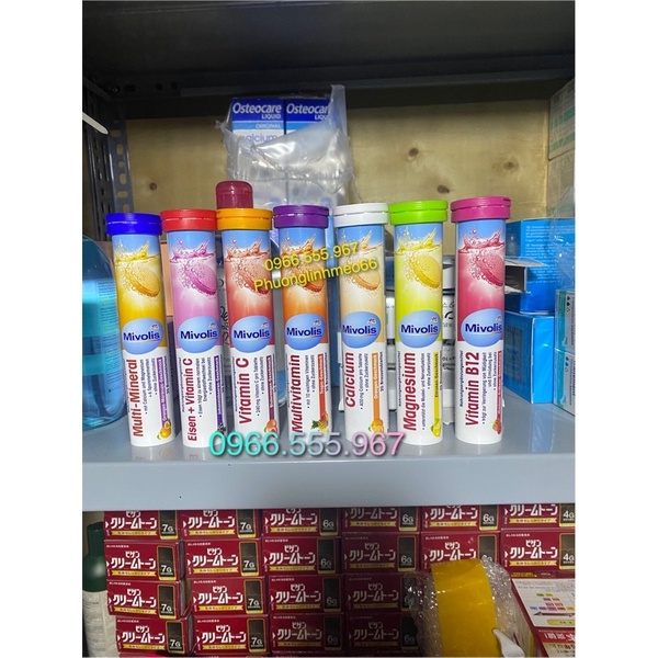vitamin C Mivolis 20v dạng sủi tăng sức đề kháng hàng Đức
