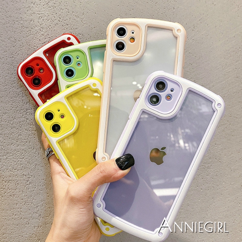 Ốp lưng từ TPU mềm bảo vệ camera màu kẹo đơn giản cho IPhone 12 11 Pro Max X Xs Max XR 8 7 Plus SE 2020 | BigBuy360 - bigbuy360.vn